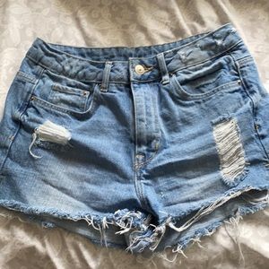 H&M high-rise denim shorts